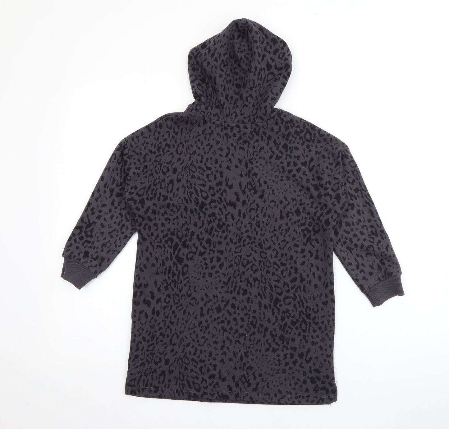 George Girls Blue Animal Print Cotton Pullover Hoodie Size 5-6 Years