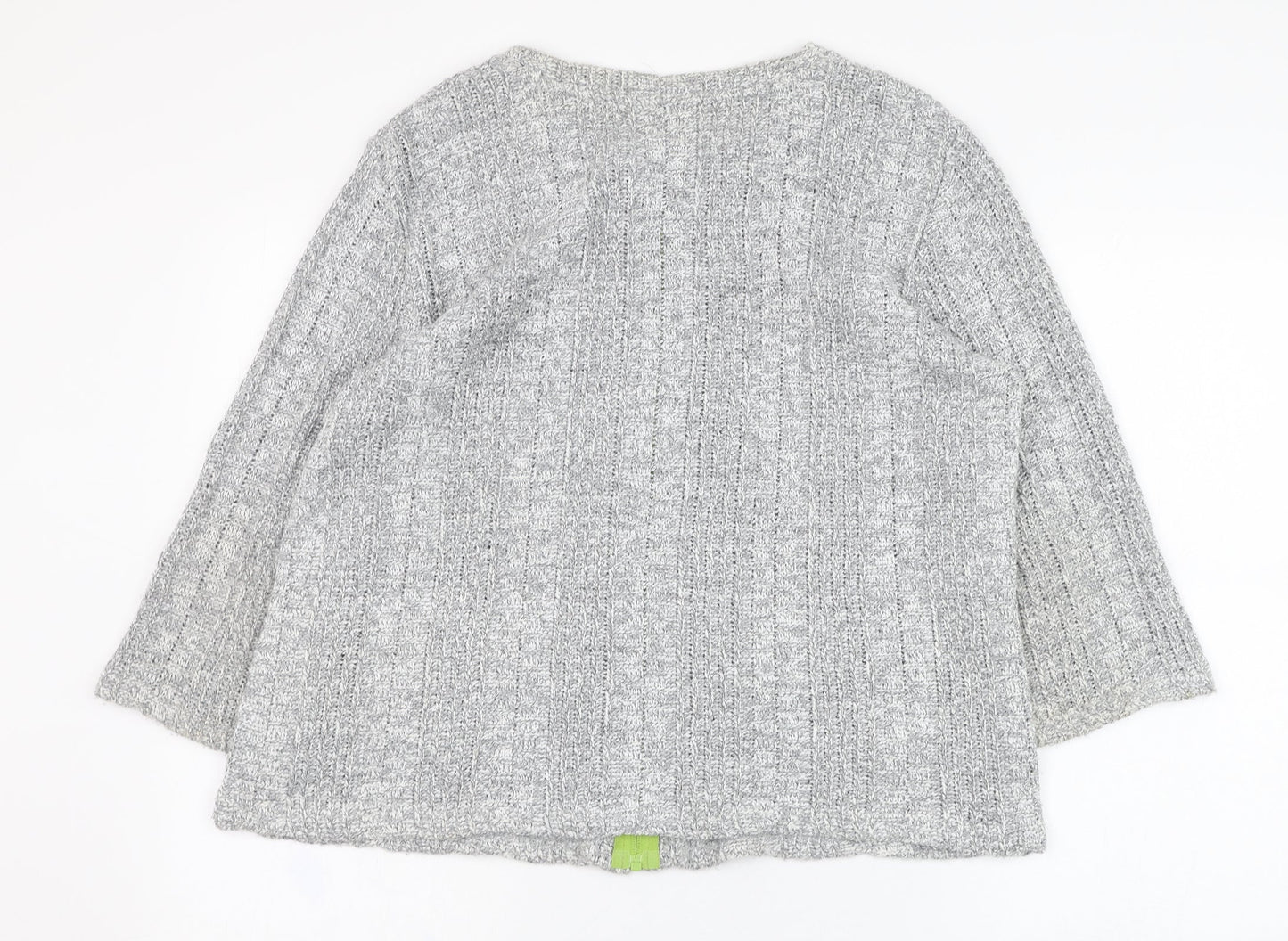 Womens UK Size XL Marks and Spencer Grey Full Zip Jumper