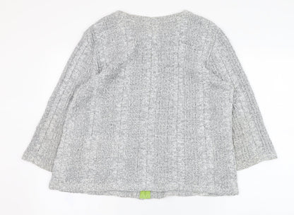 Womens UK Size XL Marks and Spencer Grey Full Zip Jumper