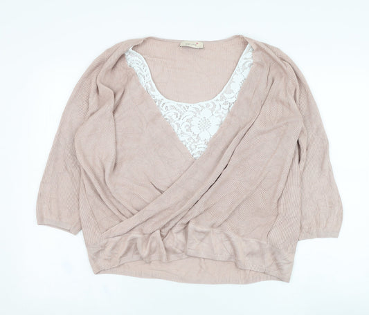 Womens UK Size 16 Marks and Spencer Pink Pullover Jumper