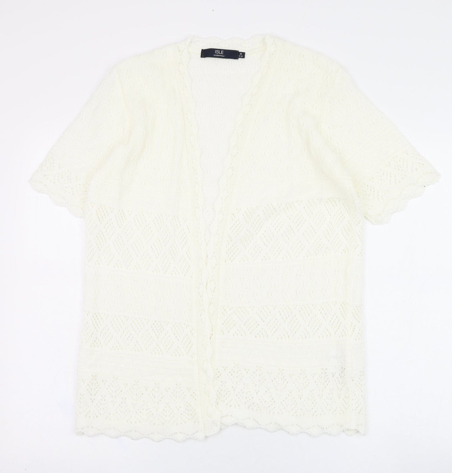 Womens UK Size 14 Isle Ivory Cardigan Jumper