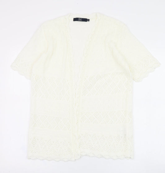 Womens UK Size 14 Isle Ivory Cardigan Jumper