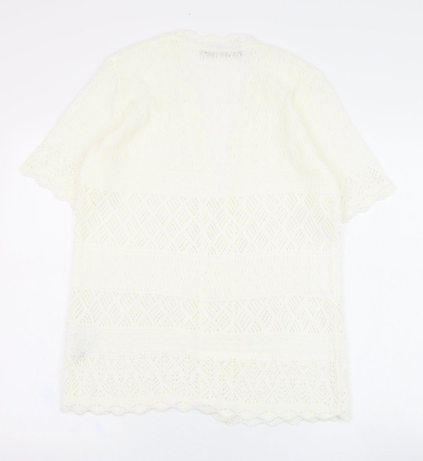 Womens UK Size 14 Isle Ivory Cardigan Jumper