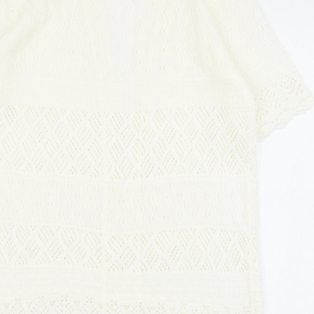 Womens UK Size 14 Isle Ivory Cardigan Jumper