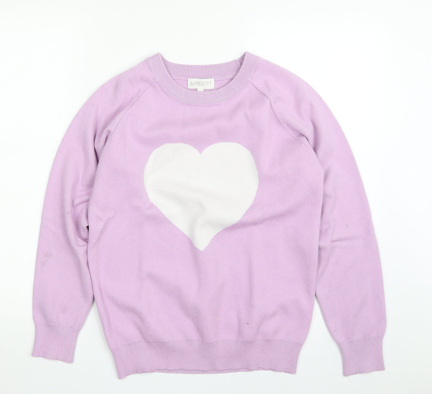 Womens UK Size S Apricot Purple Pullover Jumper