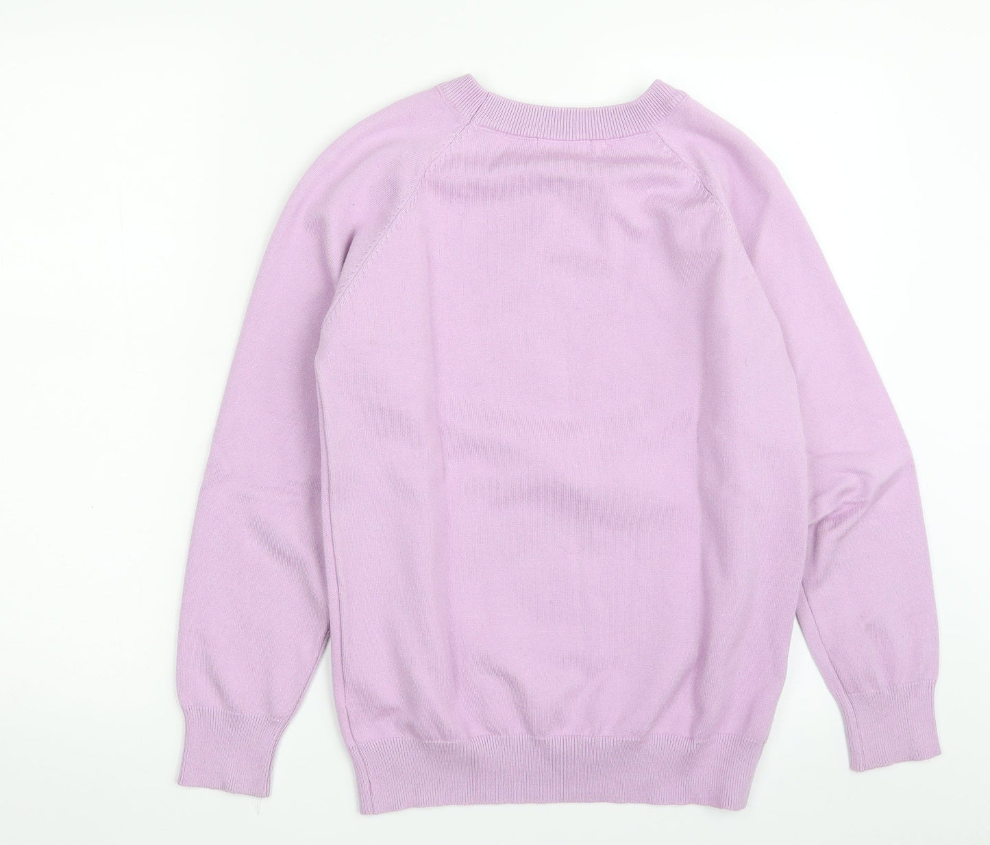 Womens UK Size S Apricot Purple Pullover Jumper