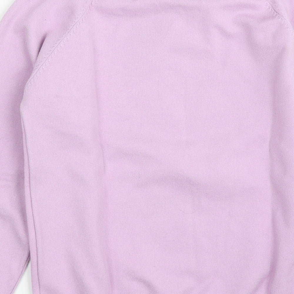 Womens UK Size S Apricot Purple Pullover Jumper