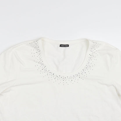 Womens UK Size M Gerry Weber White Basic T-Shirt