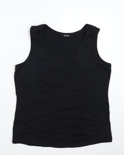 Gerry Weber Womens Black  Polyester Basic Tank Size M Scoop Neck