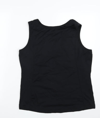 Gerry Weber Womens Black  Polyester Basic Tank Size M Scoop Neck
