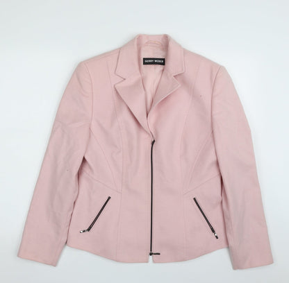 Gerry Weber Womens Pink   Jacket Blazer Size 14  Zip