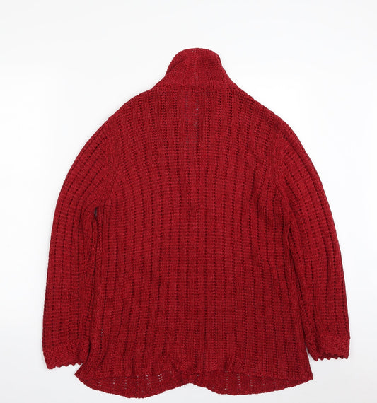Womens UK Size M Per Una Red Cardigan Jumper