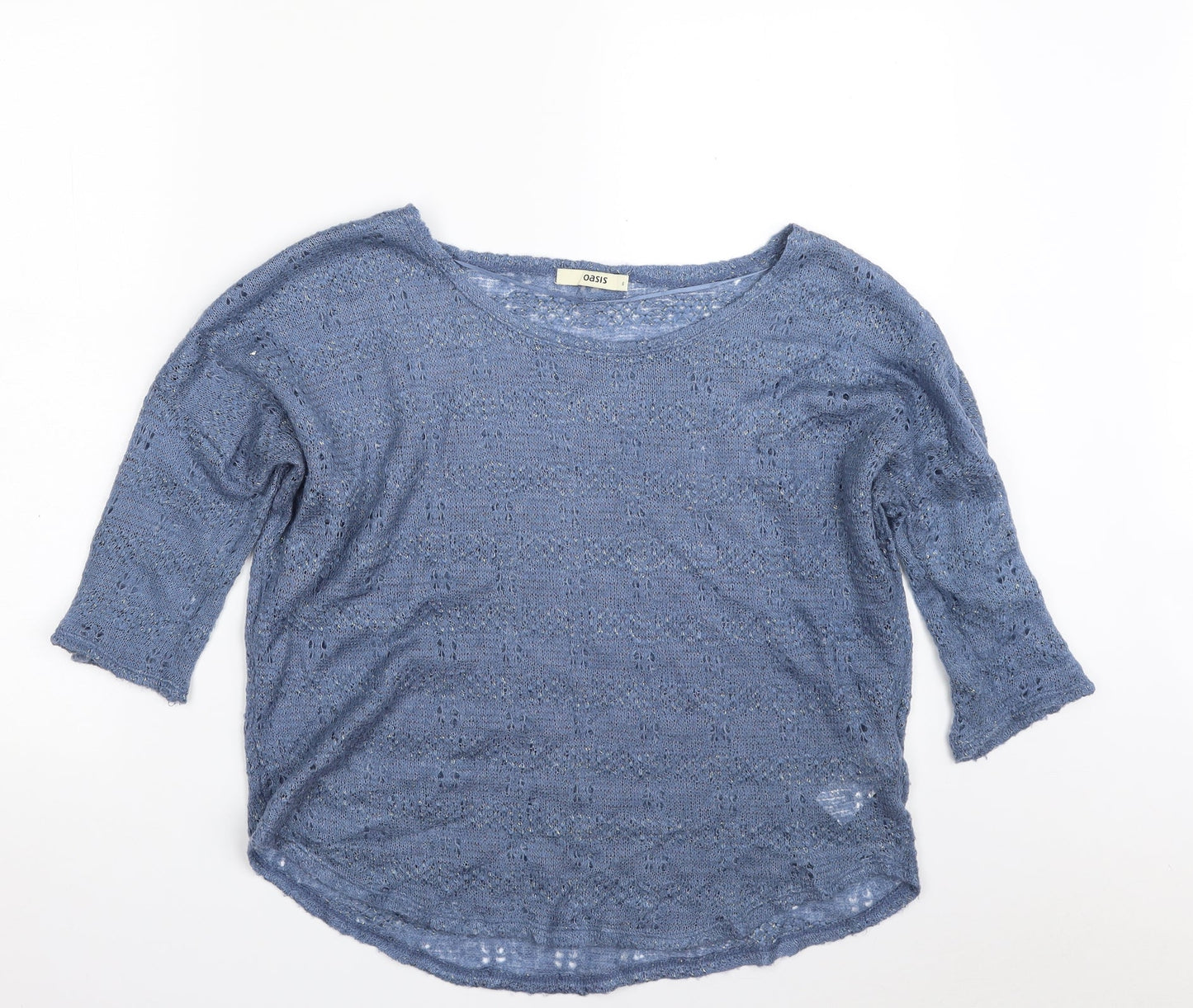 Womens UK Size S Oasis Blue Pullover Jumper