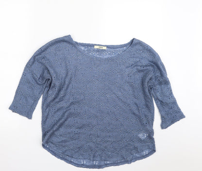 Womens UK Size S Oasis Blue Pullover Jumper