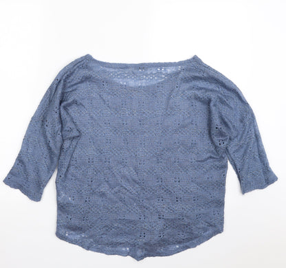 Womens UK Size S Oasis Blue Pullover Jumper