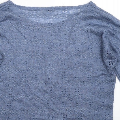 Womens UK Size S Oasis Blue Pullover Jumper