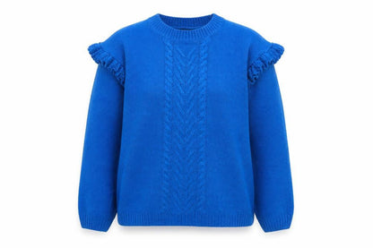 Womens UK Size S Papaya Blue Pullover Jumper