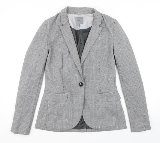 NEXT Womens Multicoloured Geometric Polyester Jacket Blazer Size 10