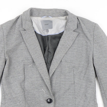 NEXT Womens Multicoloured Geometric Polyester Jacket Blazer Size 10