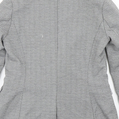 NEXT Womens Multicoloured Geometric Polyester Jacket Blazer Size 10