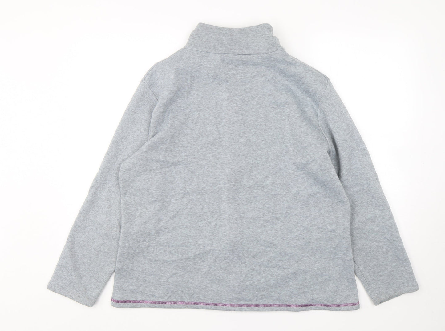 Anne De Lancay Womens Blue  Polyester Full Zip Sweatshirt Size L