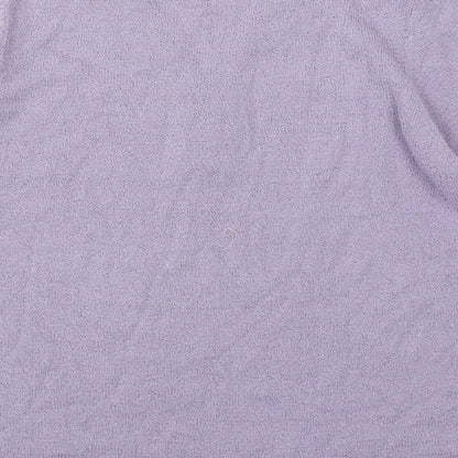 Damart Womens Purple  Acrylic Basic T-Shirt Size 14 V-Neck
