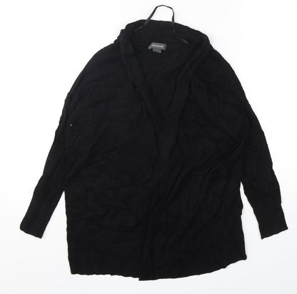 Primark Womens Black V-Neck  Viscose Cardigan Jumper Size 10