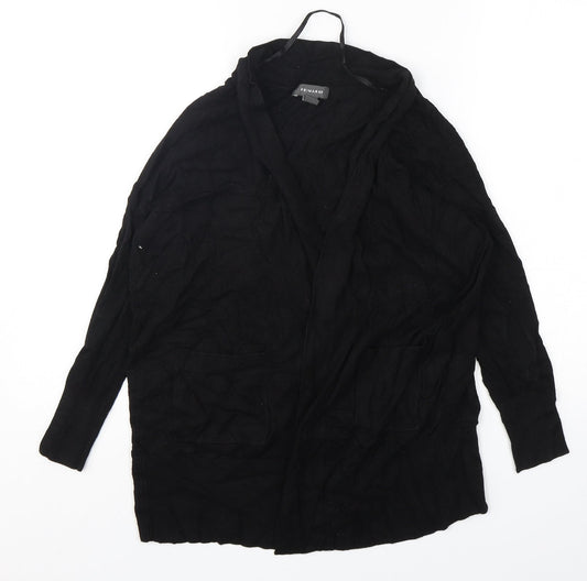 Primark Womens Black V-Neck  Viscose Cardigan Jumper Size 10