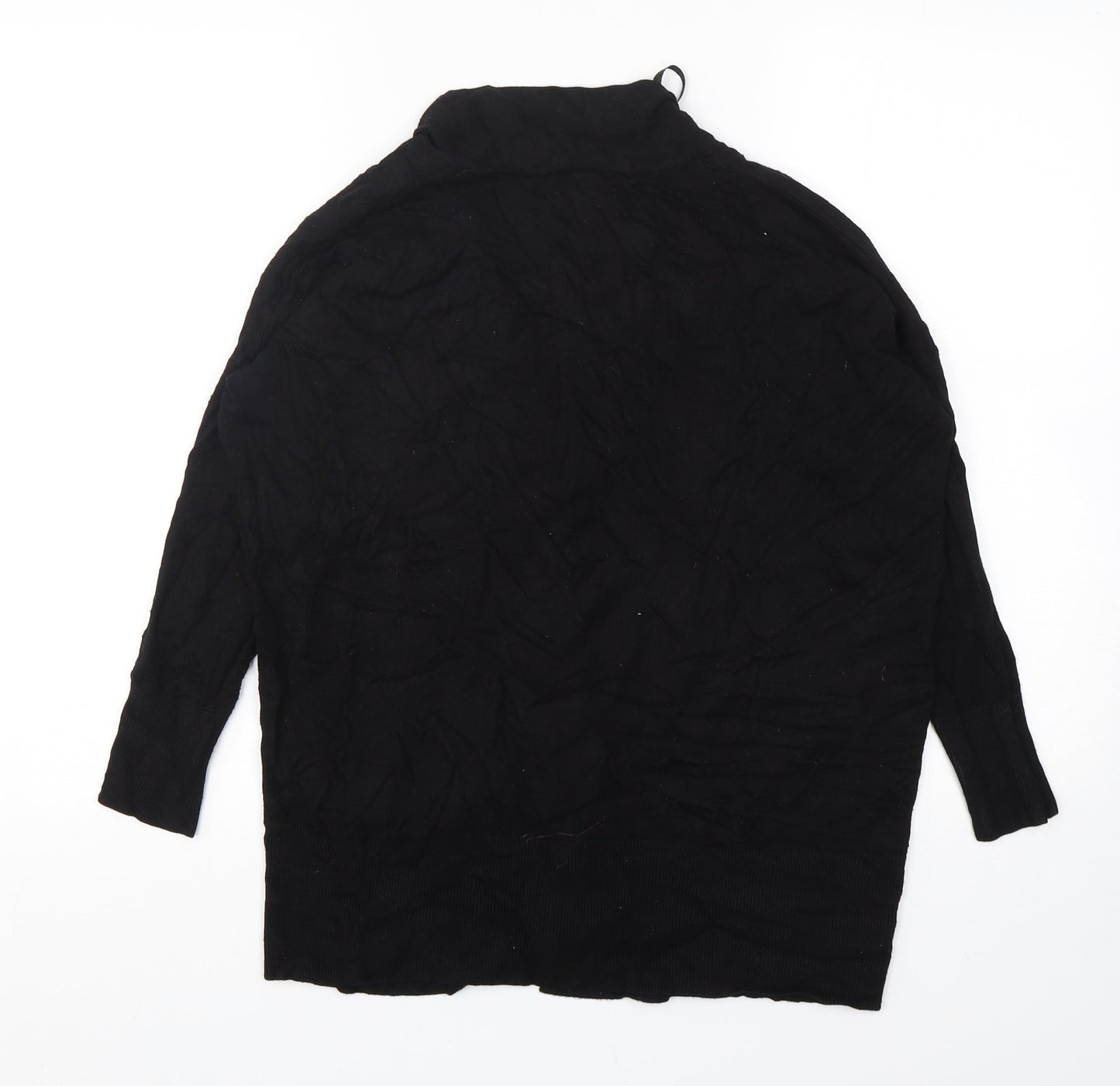 Primark Womens Black V-Neck  Viscose Cardigan Jumper Size 10