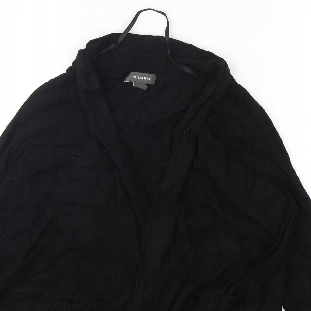 Primark Womens Black V-Neck  Viscose Cardigan Jumper Size 10