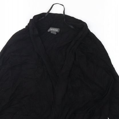 Primark Womens Black V-Neck  Viscose Cardigan Jumper Size 10