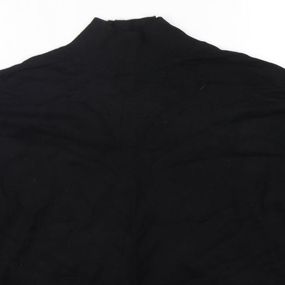 George Womens Black Mock Neck  Viscose Pullover Jumper Size 14