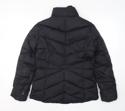 Espirit Womens Black   Puffer Jacket Jacket Size 10  Zip