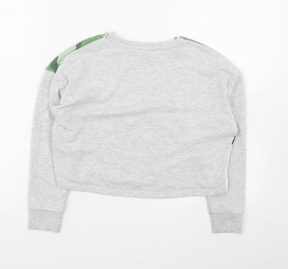 George Boys Grey Camouflage Cotton Pullover Sweatshirt Size 7-8 Years  Pullover
