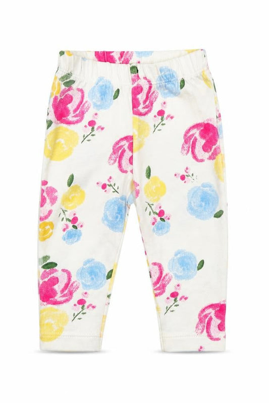 Primark Girls Multicoloured Floral Cotton Jogger Leggings Size 3-6 Months