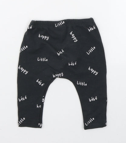 NEXT Baby Grey Geometric Cotton Jogger Leggings Size 3-6 Months