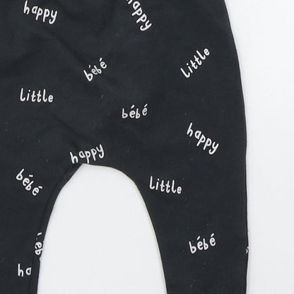 NEXT Baby Grey Geometric Cotton Jogger Leggings Size 3-6 Months