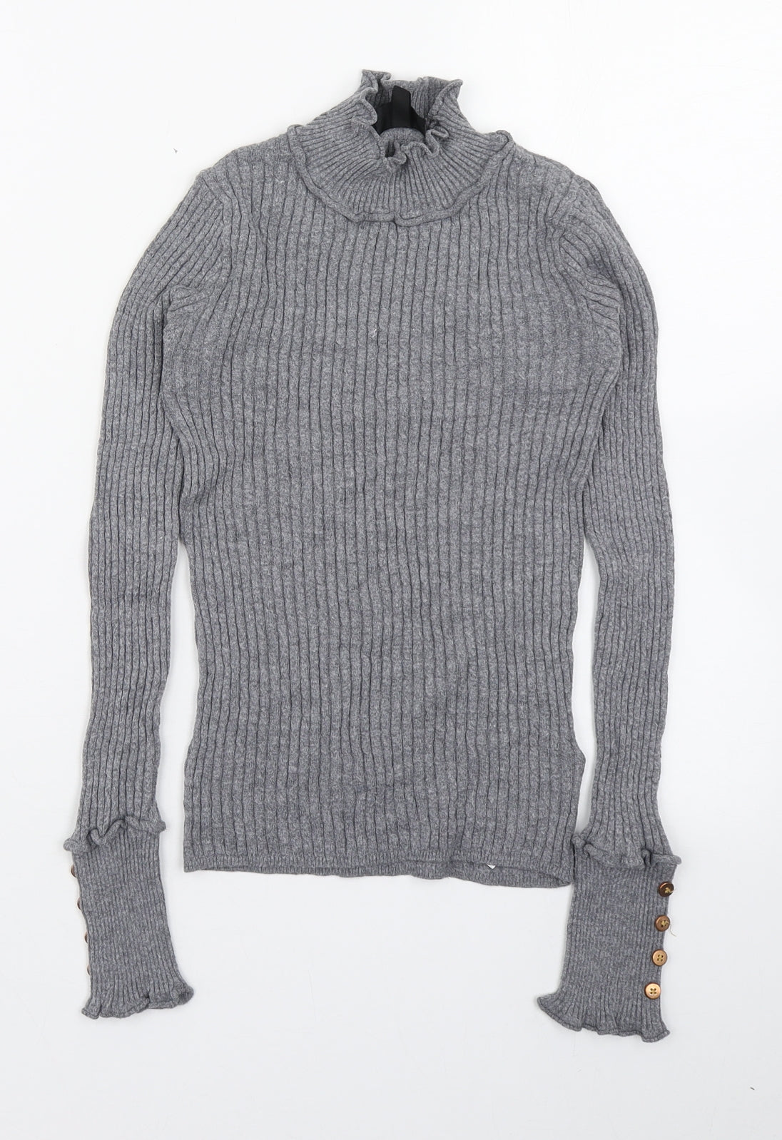 Womens UK Size 8 Topshop Grey Pullover Jumper