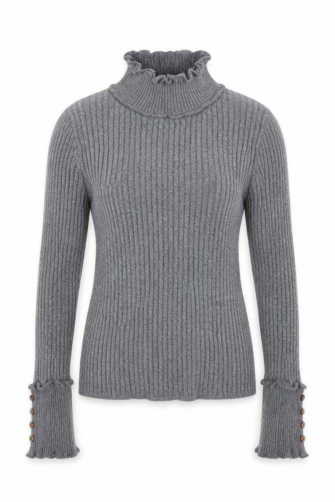 Womens UK Size 8 Topshop Grey Pullover Jumper