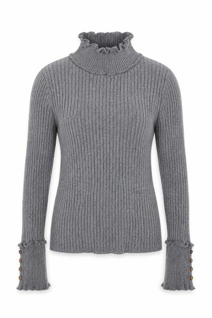 Womens UK Size 8 Topshop Grey Pullover Jumper
