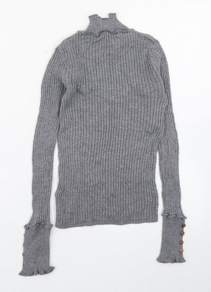 Womens UK Size 8 Topshop Grey Pullover Jumper