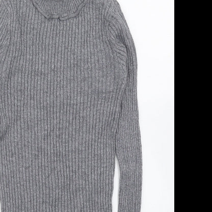 Womens UK Size 8 Topshop Grey Pullover Jumper