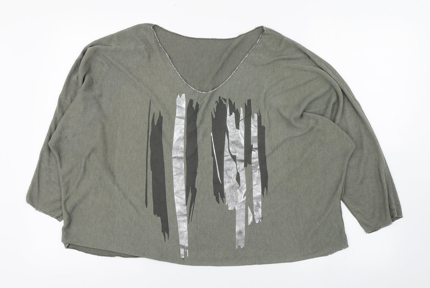 Womens UK Size 8 Preworn Green Basic T-Shirt