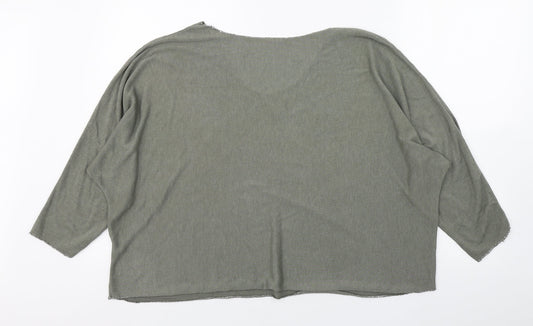 Womens UK Size 8 Preworn Green Basic T-Shirt