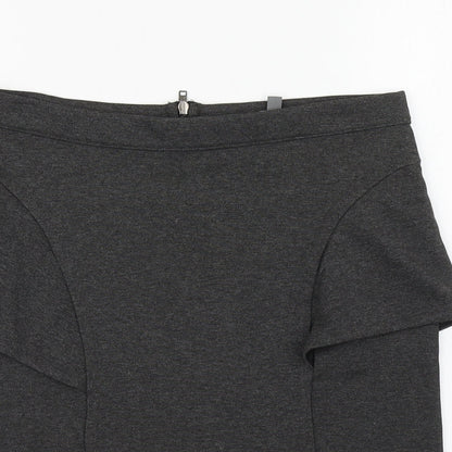 Limited Collection Womens Grey  Viscose Straight & Pencil Skirt Size 8   Zip