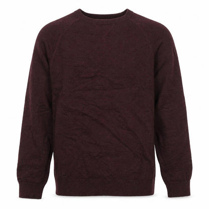 Front view of H&M men’s purple round neck cotton jumper, size M