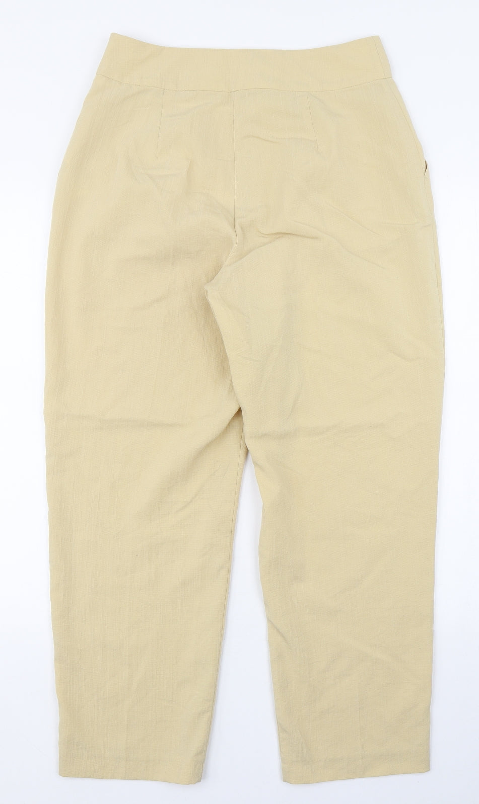 Womens UK Size 12 Primark Regular Fit Carrot Yellow Trousers