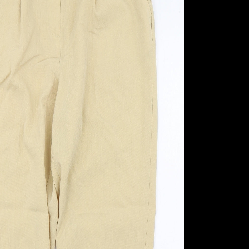 Womens UK Size 12 Primark Regular Fit Carrot Yellow Trousers