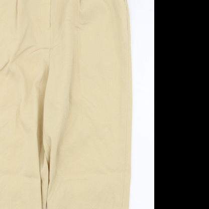 Womens UK Size 12 Primark Regular Fit Carrot Yellow Trousers