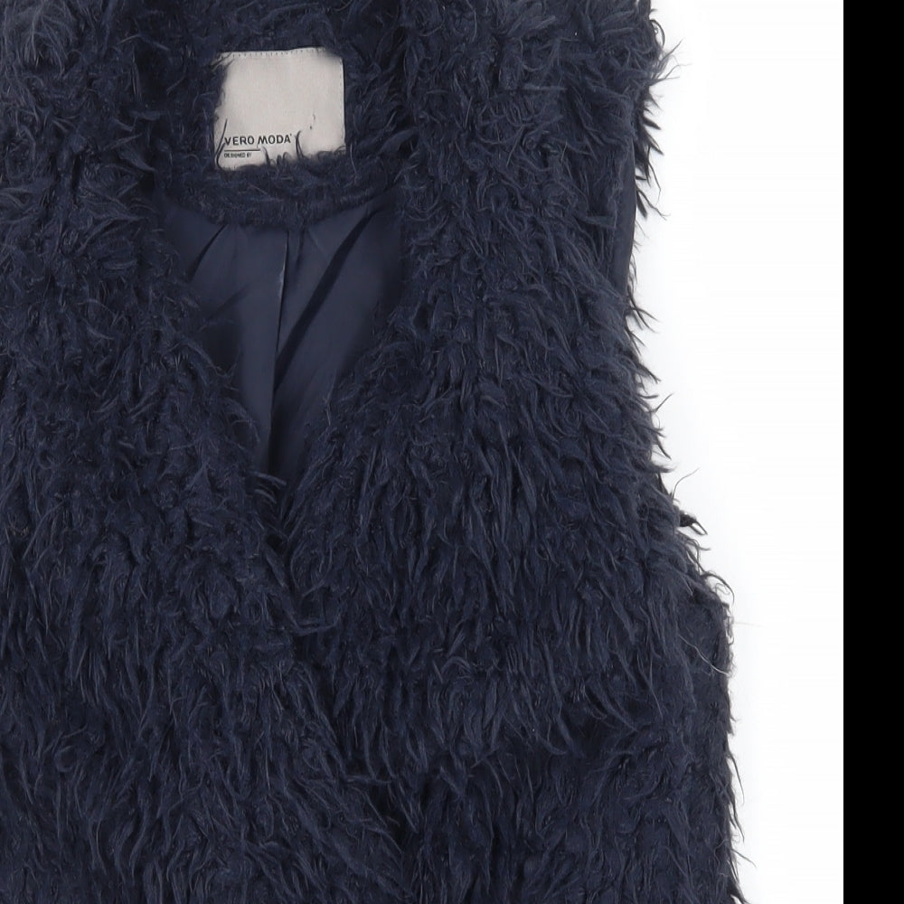 Womens UK Size XS VERO MODA Blue Gilet